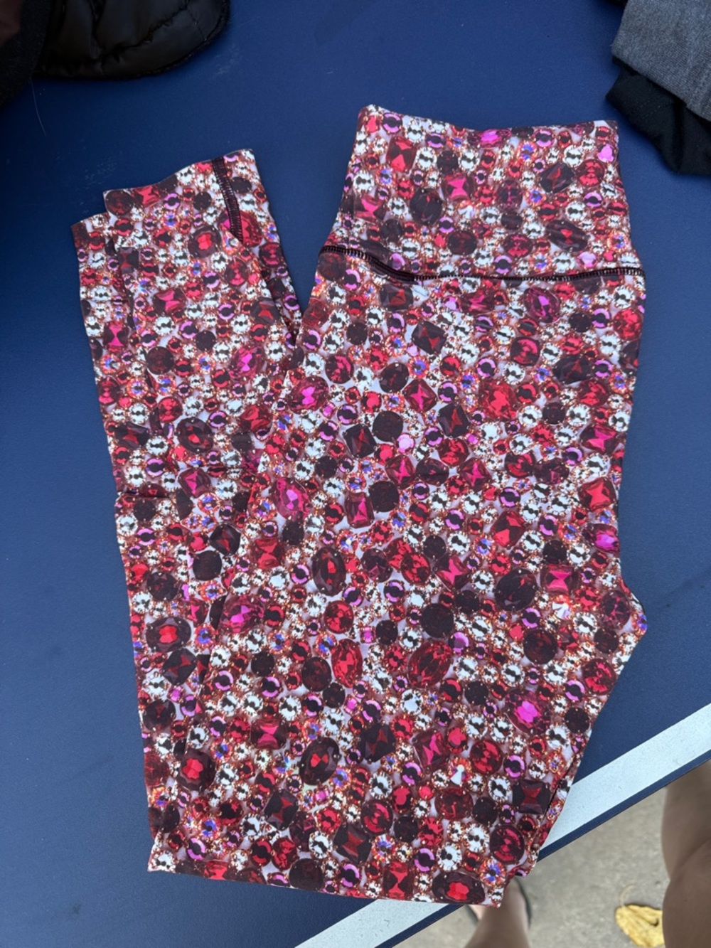 Victoria's Secret Red & Pink Gem-Print Leggings